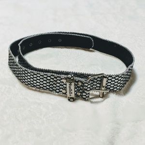Mudd Genuine Leather Black & Bling Belt Size XL